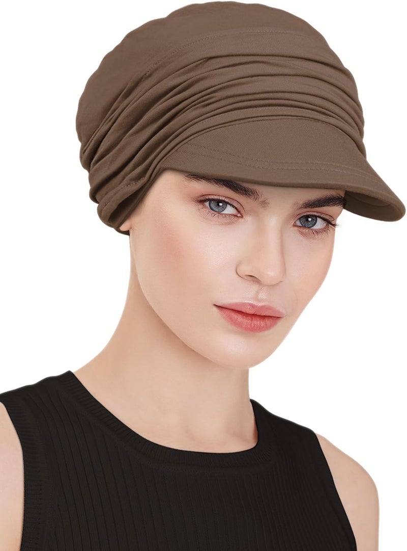 Awefeel Chemo Headwear Viscose Newsboy Cap for Women Fall and Winter Hats - Image 4